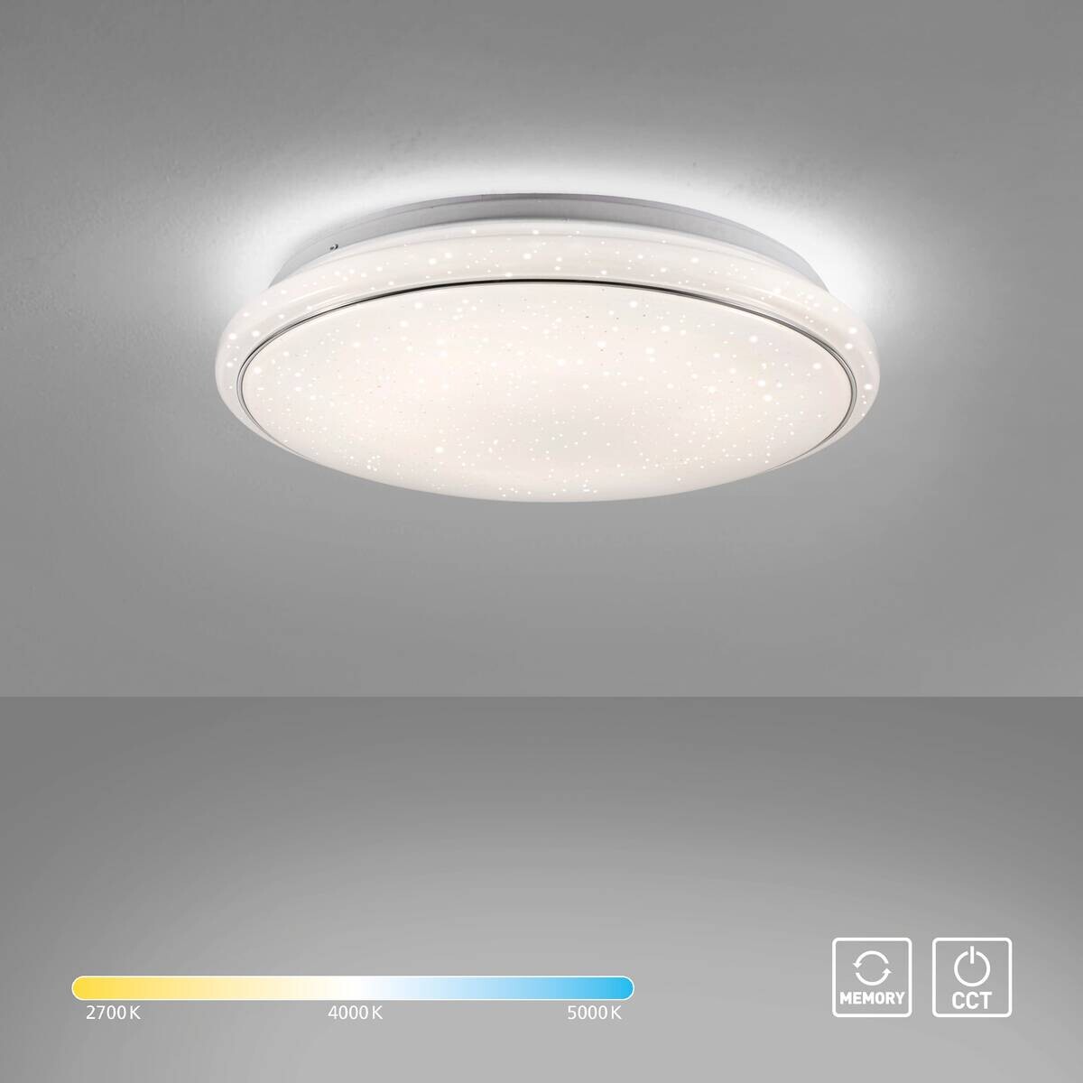 Just Light Deckenleuchte 14364-16 weiß Metall Kunststoff H/D: ca. 10x44 cm