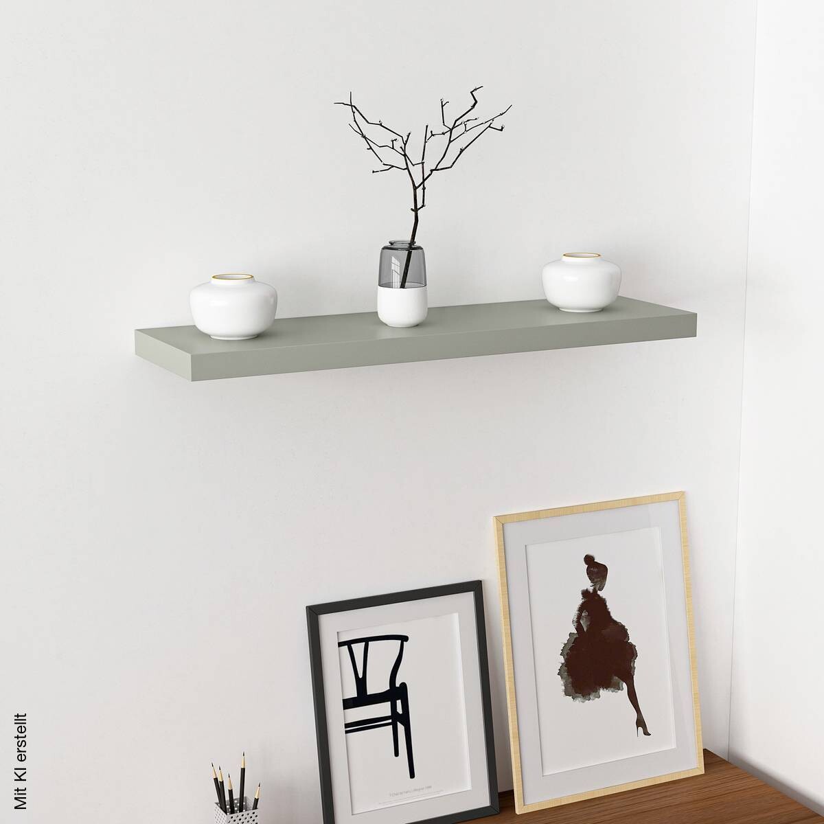 Wandboard Shelvy 80 salbei B/H/T: ca. 80x4x24 cm