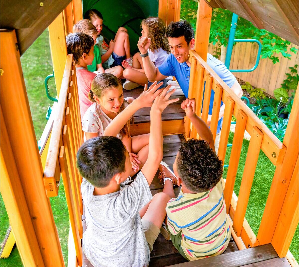 Zwerkules Spielturm Bolzo natur B/H/L: ca. 675x280x347 cm