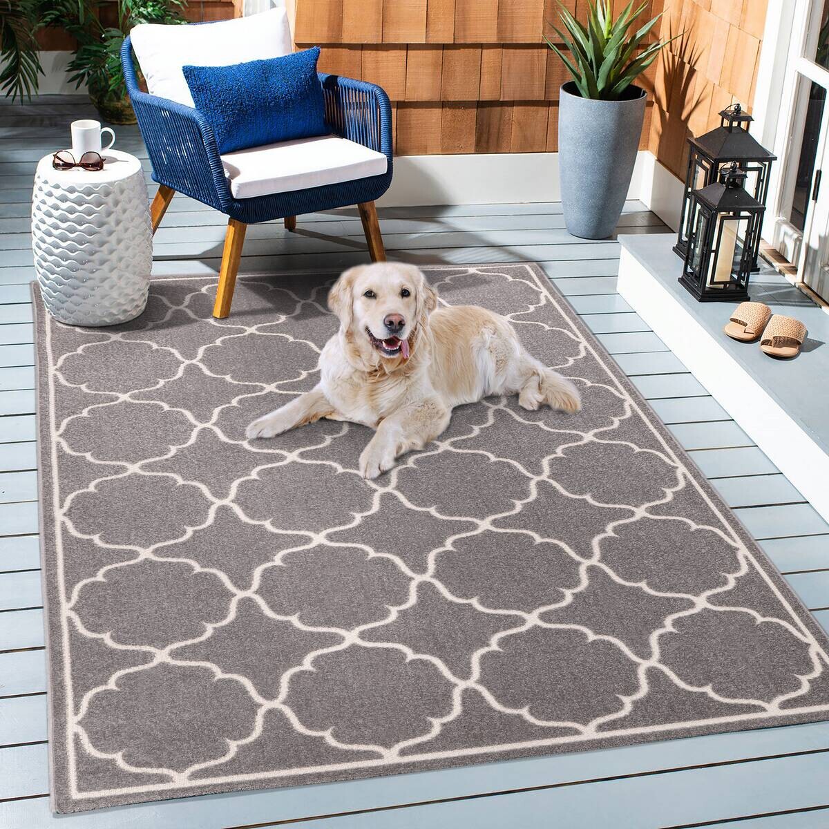 Sanat Outdoorteppich BERLIN hellgrau B/L: ca. 160x230 cm