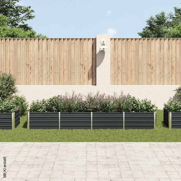 Hochbeet anthrazit Stahl B/H/L: ca. 80x45x320 cm