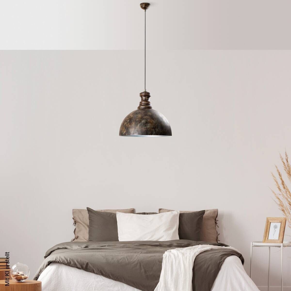 Opviq Pendelleuchte braun B/H/T: ca. 40x134x40 cm E27 1 Brennstellen