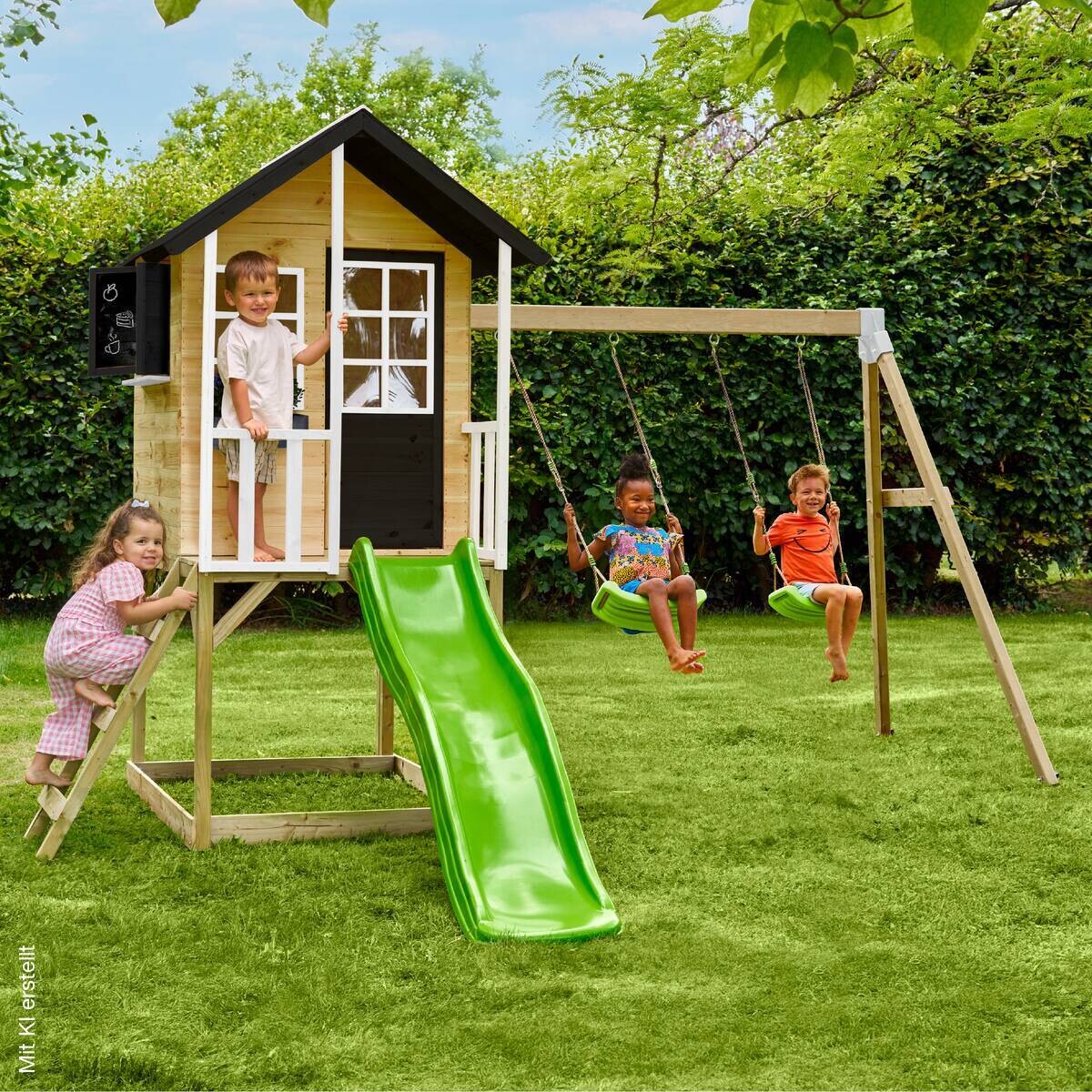 Zwerkules Spielhaus Holli natur B/H/L: ca. 370x224x352 cm