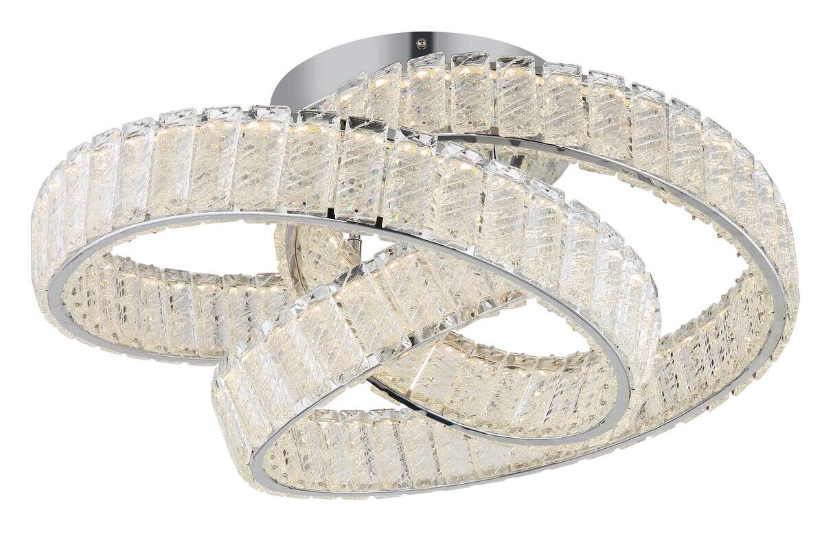 GLOBO Deckenleuchte Chrom klar Metall B/H/D: ca. 47x26x60 cm 1 Brennstellen