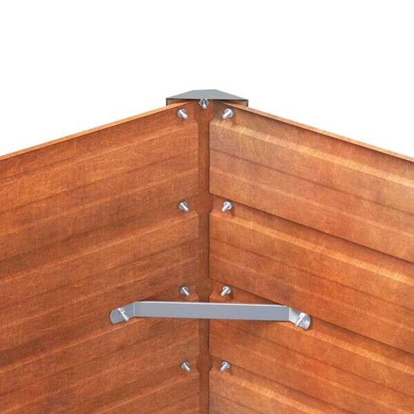 Hochbeet braun Stahl B/H/L: ca. 129x77x129 cm
