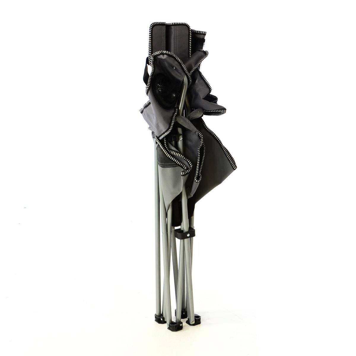 VCM Campingstuhl-Set schwarz Stahl B/H/T: ca. 47x90x47 cm