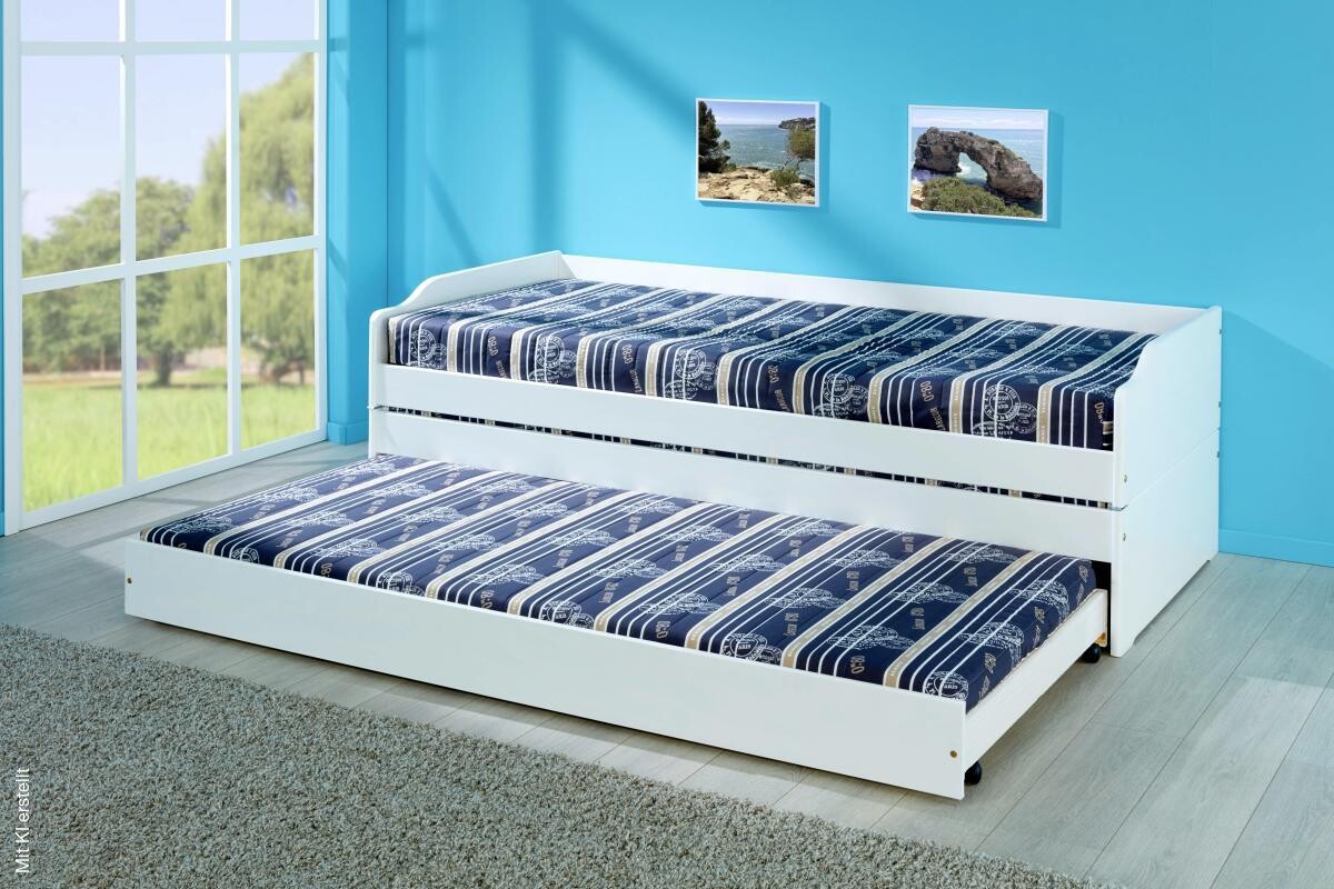 Funktionsbett Lotar weiß Liegefläche B/L: ca. 90x200 cm
