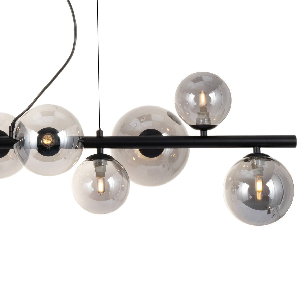 Pendelleuchte Alexandra schwarz Metall B/H/T: ca. 86x120x31,5 cm G9 9 Brennstellen