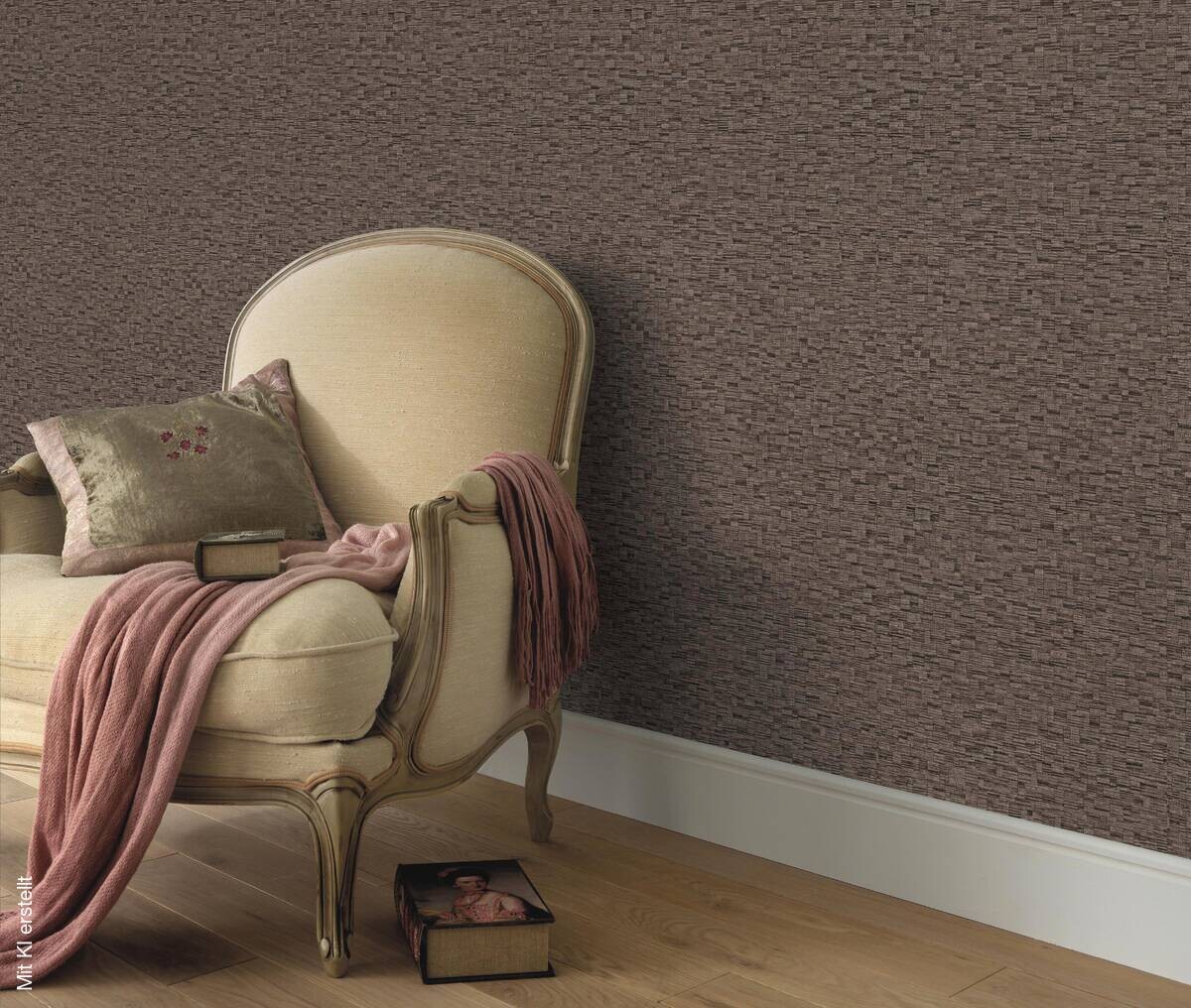 Vliestapete Geflecht braun B/L: ca. 53x1005 cm