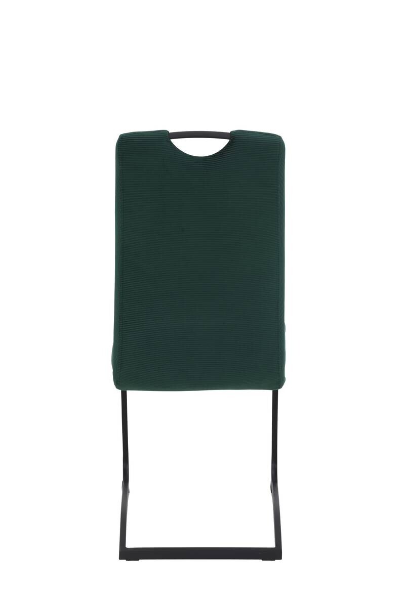Schwingstuhl Riga moosgrün schwarz Samt Metall