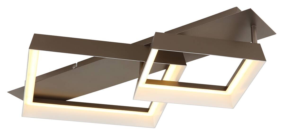 GLOBO Deckenleuchte kaffee Metall Kunststoff B/H/L: ca. 49,5x12x68,5 cm 1 Brennstellen