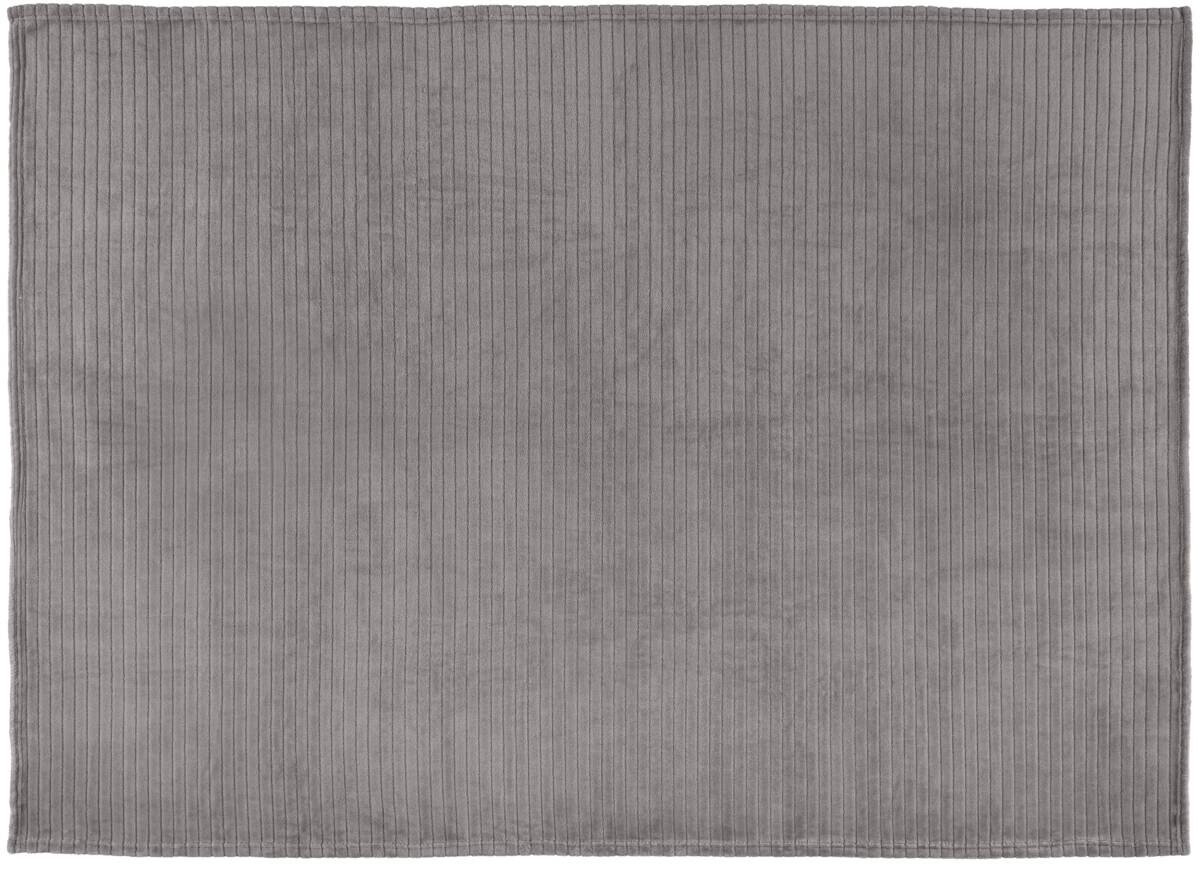 Flanelldecke anthrazit Polyester B/L: ca. 140x190 cm