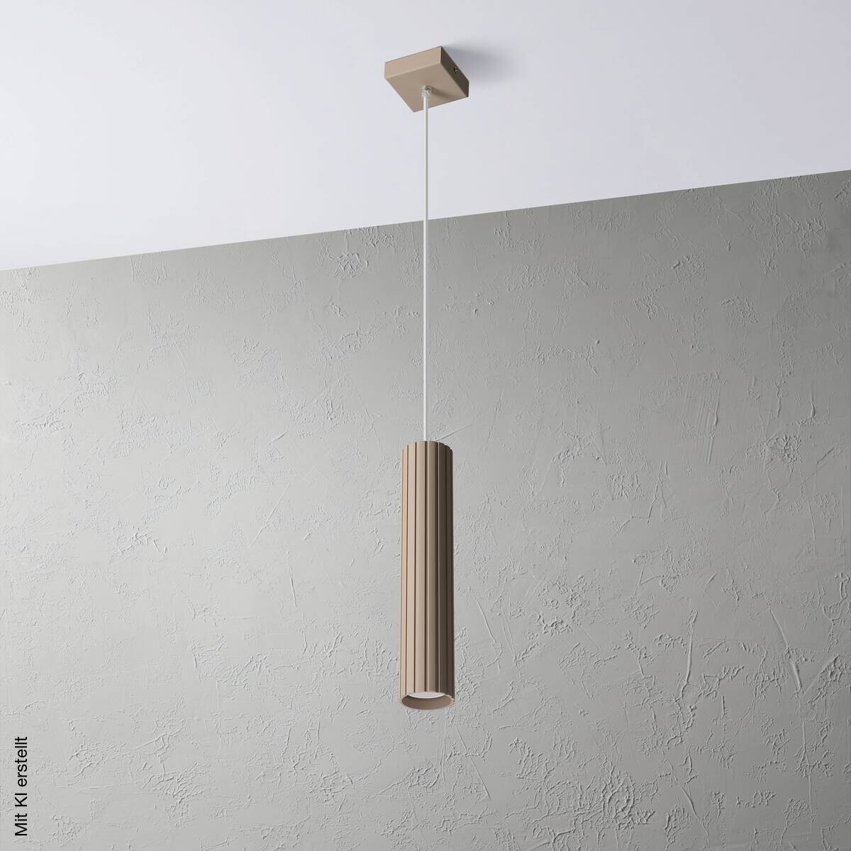 Lamkur Strahler Prisma beige Stahl B/H/L: ca. 6,5x118x6,5 cm 1 Brennstellen