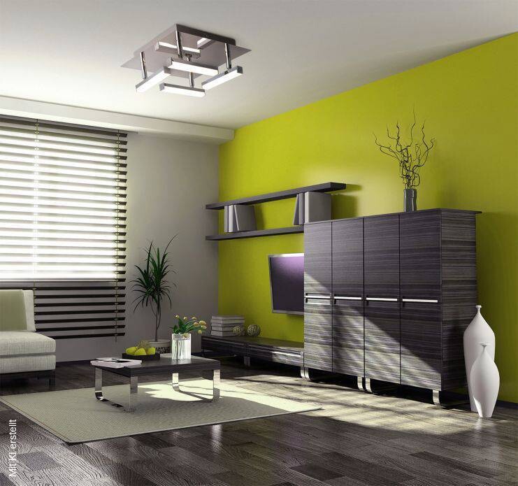 Näve Leuchten LED Deckenleuchte NV1228542 Chrom Metall Acryl B/H/T: ca. 25x11x25 cm null 4 Brennstellen
