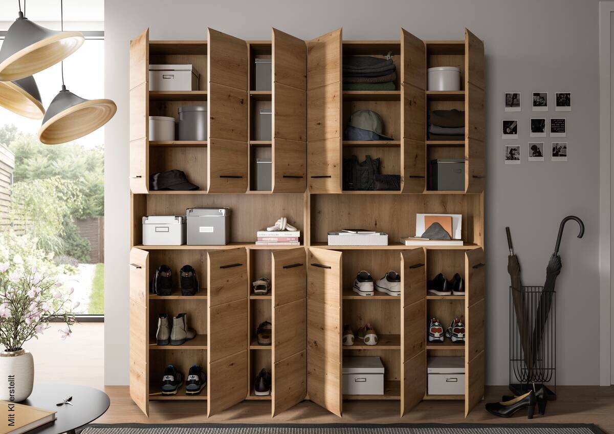 Badezimmer-Set Ice Artisan Oak Nachbildung B/H/T: ca. 180x185x30 cm