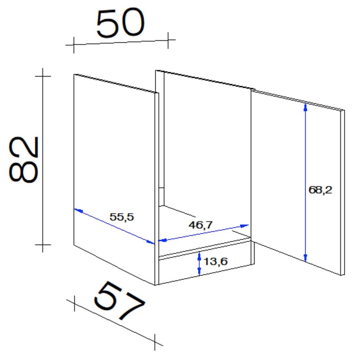 Flex-Well Spülenschrank Wito weiß B/H/T: ca. 50x82x57 cm