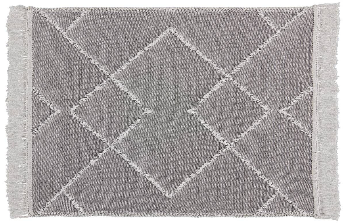Teppich Boho Kilim grau B/L: ca. 60x90 cm