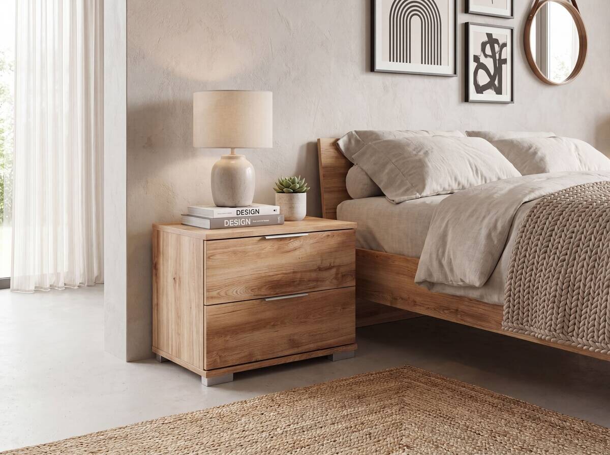 Nachtkonsole Easy Plus Eiche Nachbildung B/H/T: ca. 52x40x38 cm