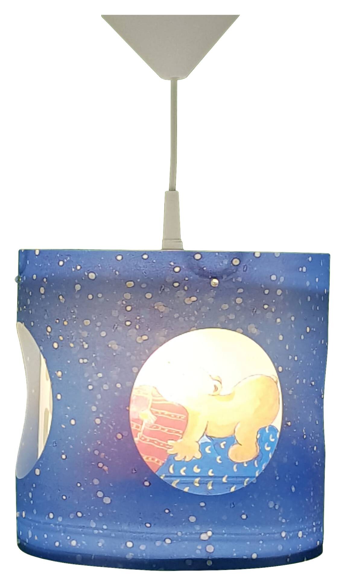 Niermann Dreh-Pendelleuchte Bärchen blau Kunststoff D: ca. 25 cm E27 1 Brennstellen