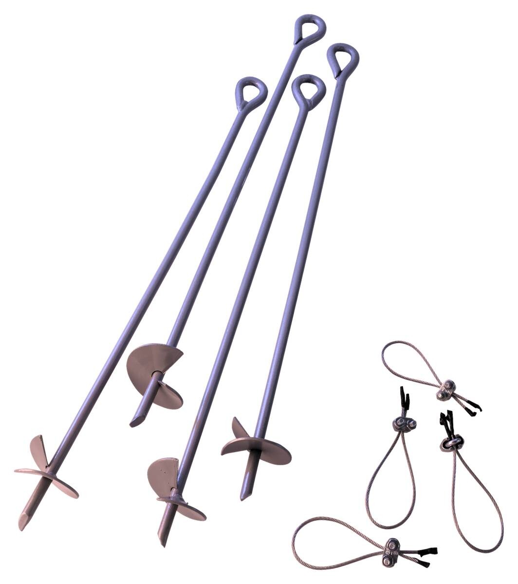 ShelterLogic Boden-Anker silber Metall B/H/T: ca. 9x69x9 cm