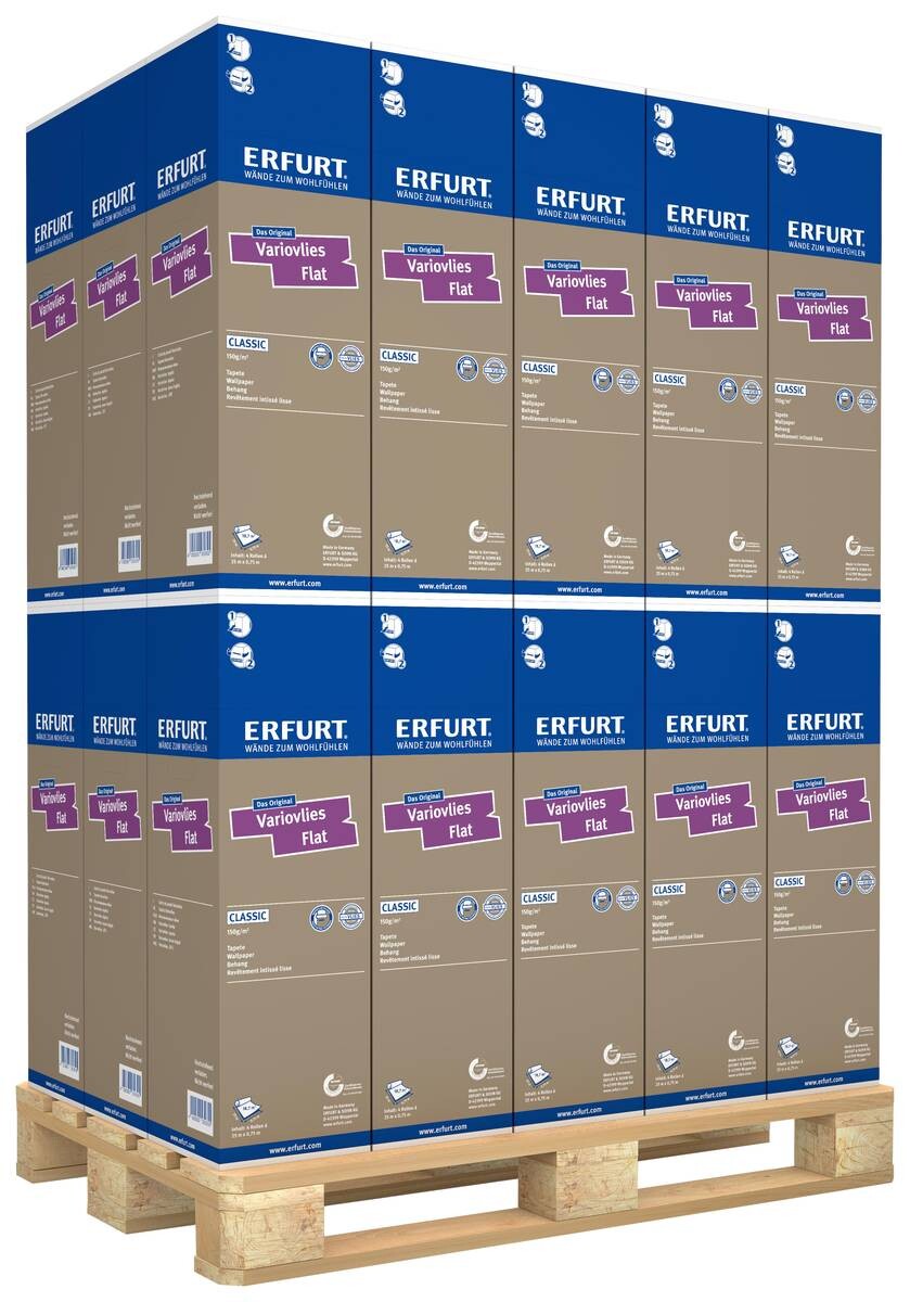 Erfurt Vliestapete Variovlies Flat Classic weiß B/L: ca. 75x2500 cm