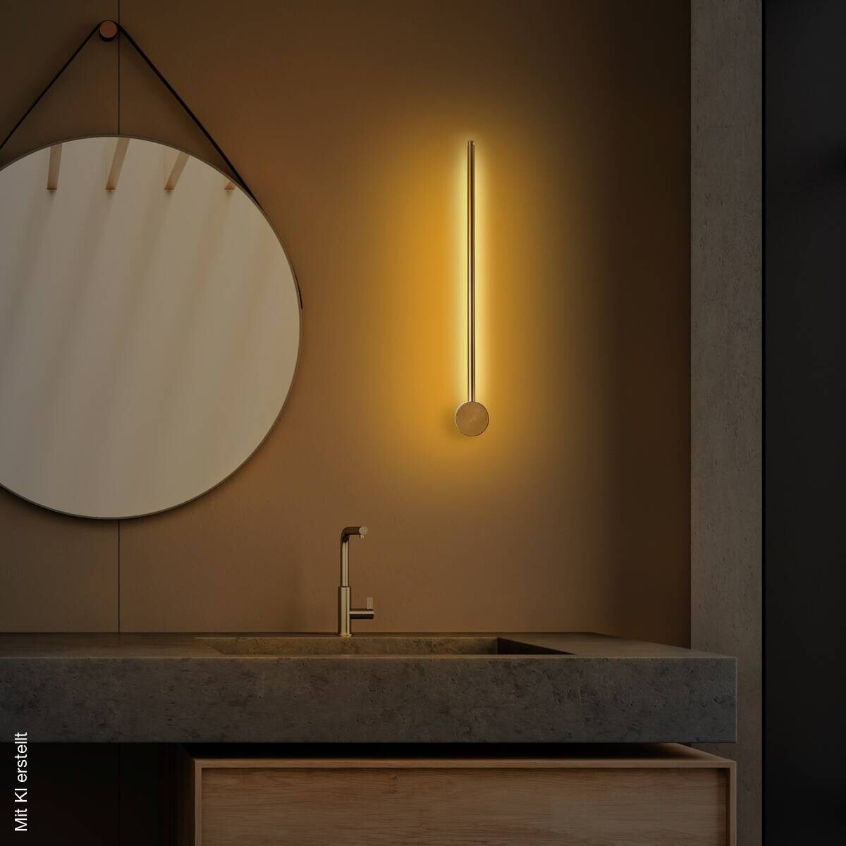 Opviq Wandleuchte gold Metall B/H/T/L: ca. 62x10x7x62 cm