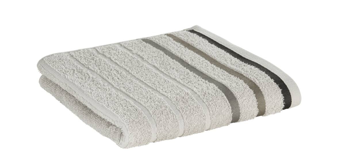 oh cosy Handtuch Marta hellgrau 100% Baumwolle B/L: ca. 50x100 cm