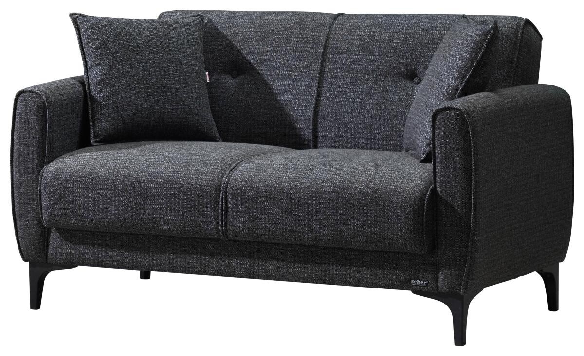 Sofa 3-2-1 San Marino anthrazit Microfaser B/H/T: ca. 76x84x83 cm