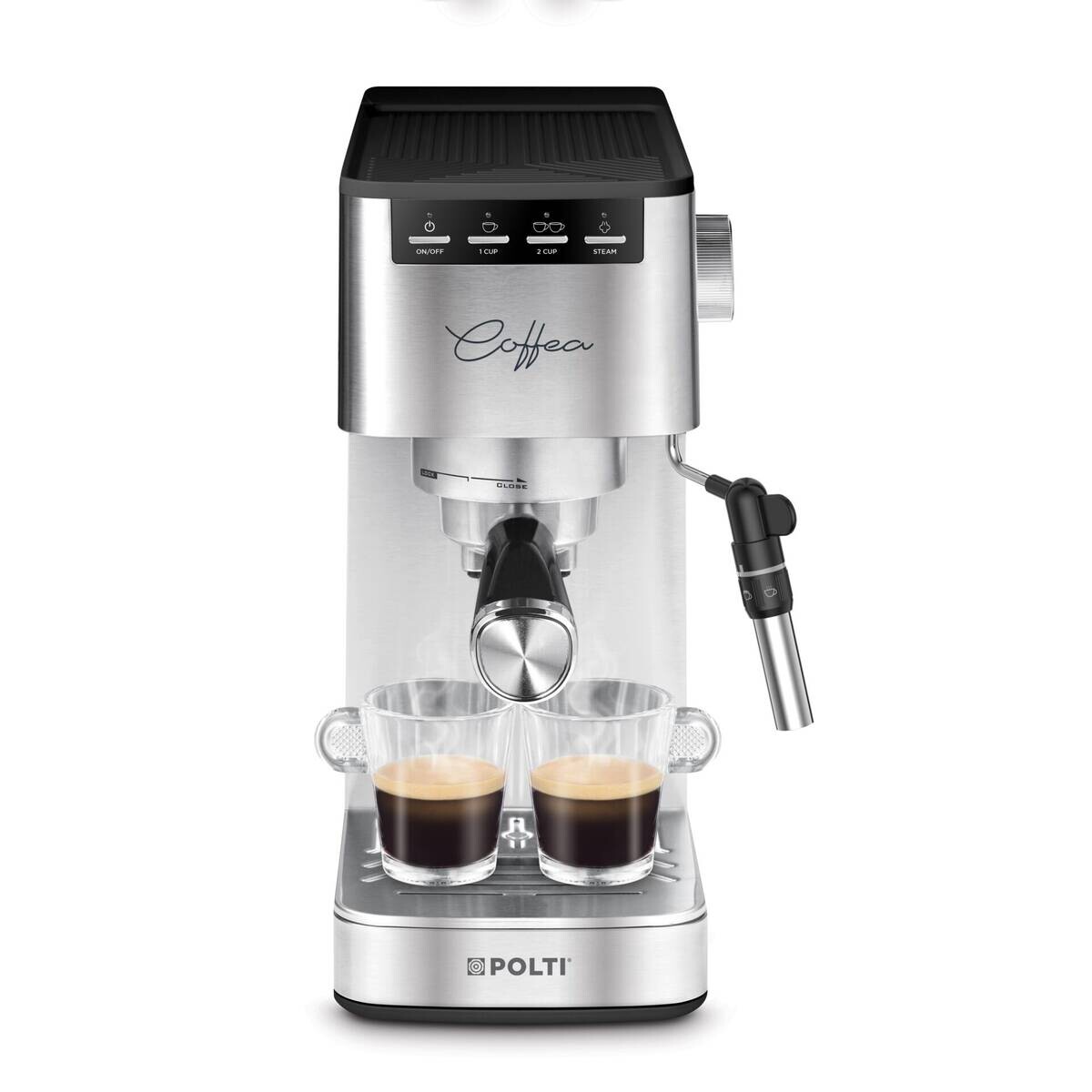 Polti Polti Espresso- und Cappuccinomaschine P10S silber Stahl B/H/T: ca. 13x30,5x30,5 cm