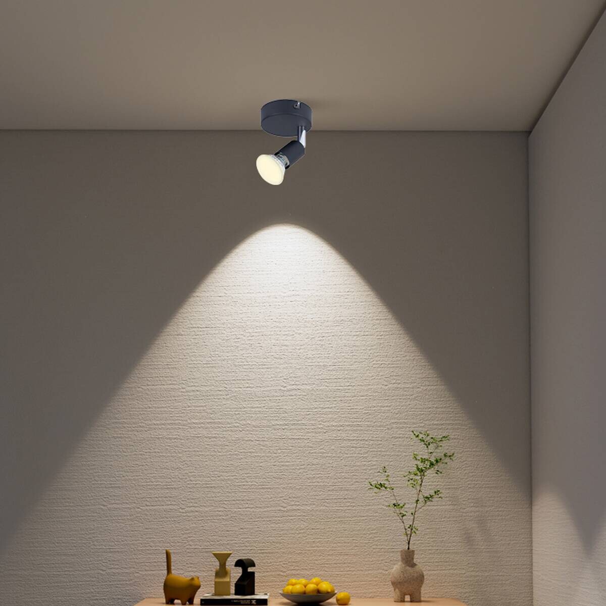 POCOline Spot Boris schwarz B/H/L: ca. 8x8x10 cm 1 Brennstellen