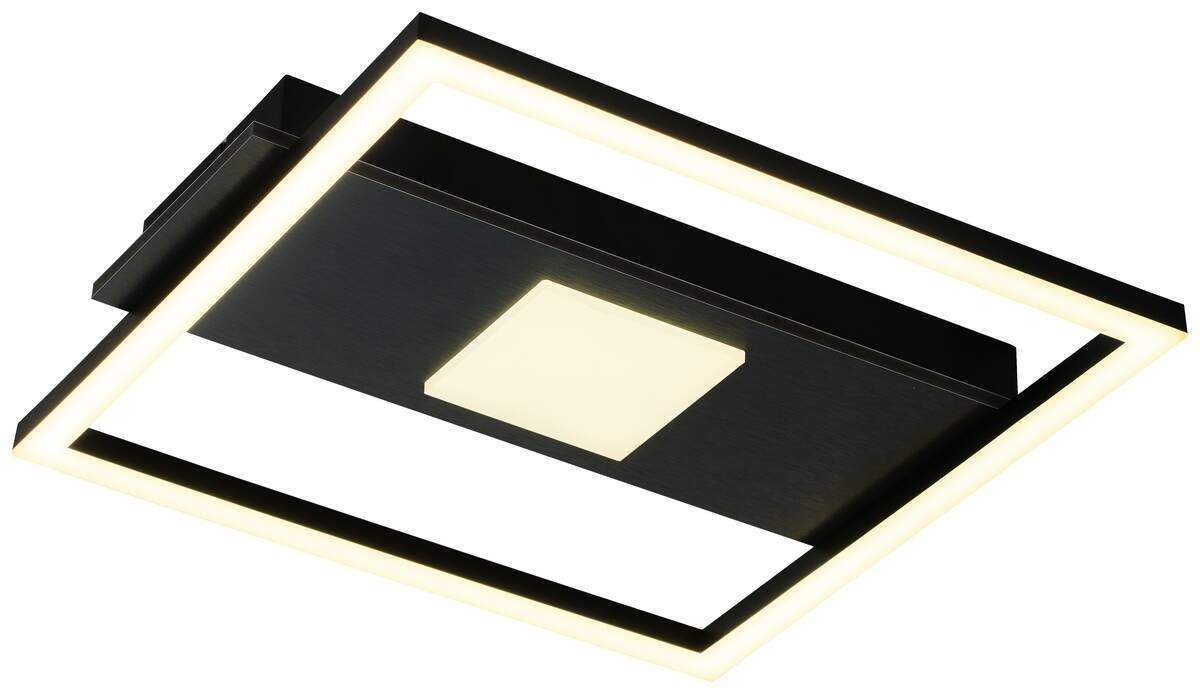POCOline LED-Deckenleuchte Quadra schwarz B/H/L: ca. 33x6x36 cm