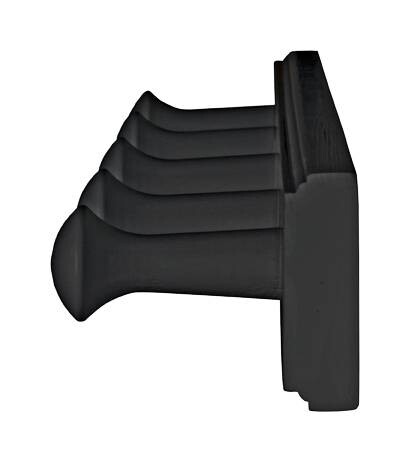 Wandgarderobe schwarz B/H/T: ca. 60x6x8 cm