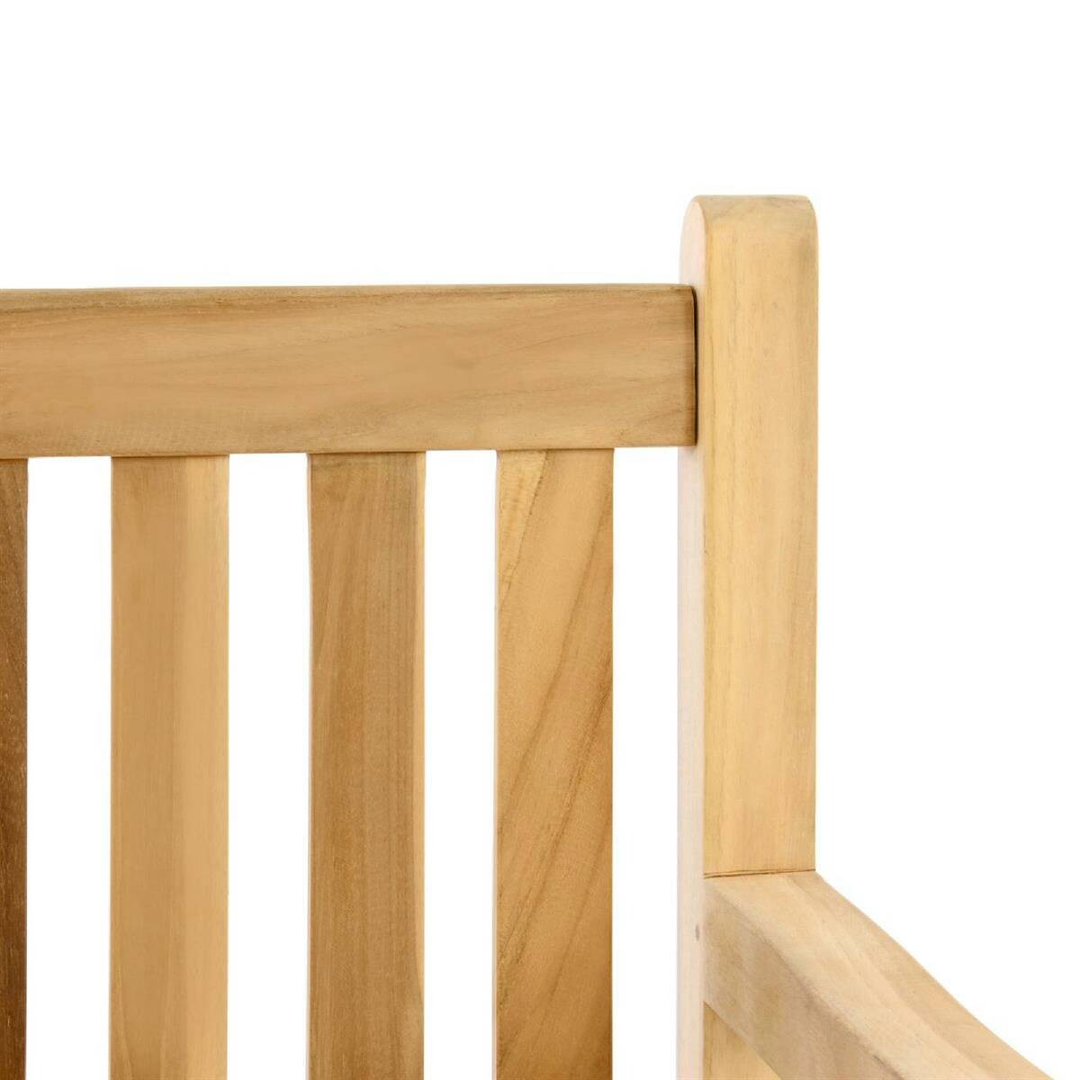 VCM Gartenstuhl natur Teakholz B/H/T: ca. 60x91x62 cm