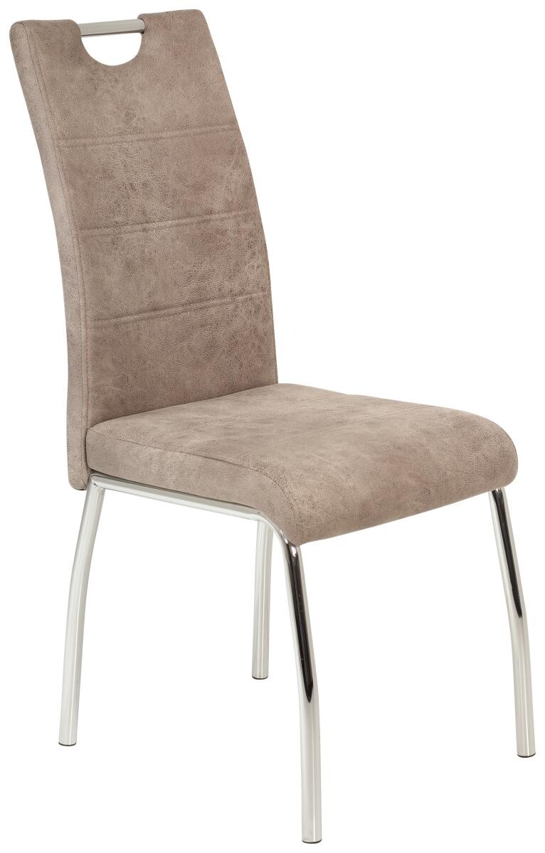 Stuhl Susi 2er Set beige Vintage Microfaser B/H/T: ca. 44x98x61 cm