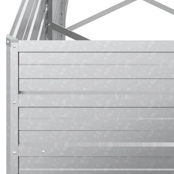 Garten-Hochbeet silber Stahl B/H/L: ca. 40x45x240 cm