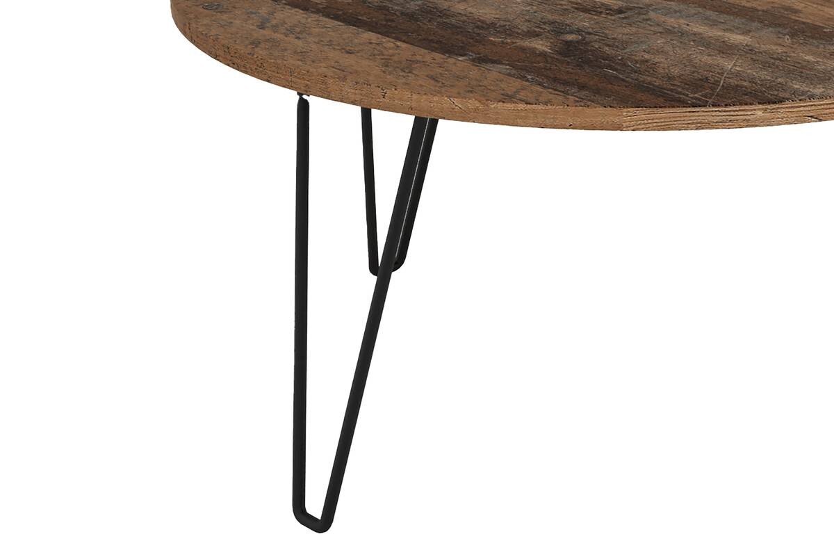 byLIVING Couchtisch FLAIR Eiche Old Wood schwarz Holzwerkstoff Metall