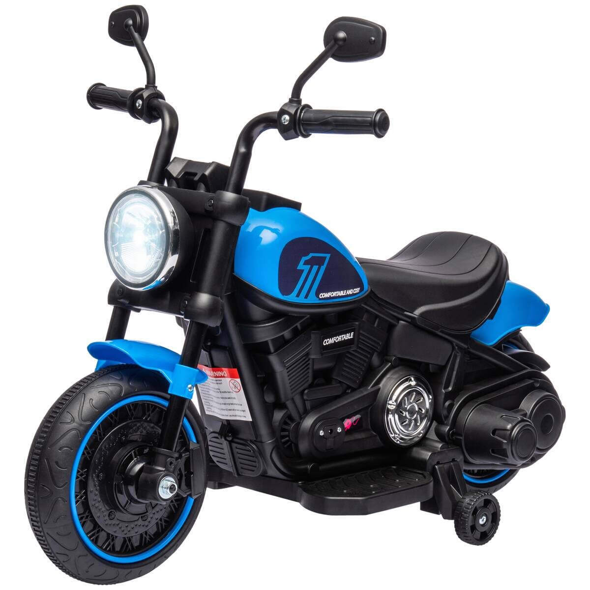 HOMCOM Kinder-Elektromotorrad schwarz B/H/L: ca. 42x57x76 cm