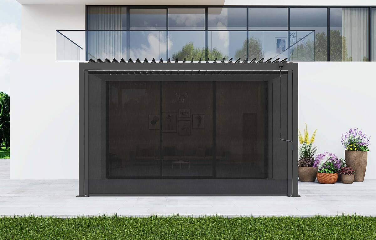 Rollo anthrazit Aluminium B/H/L: ca. 8,5x231x370 cm