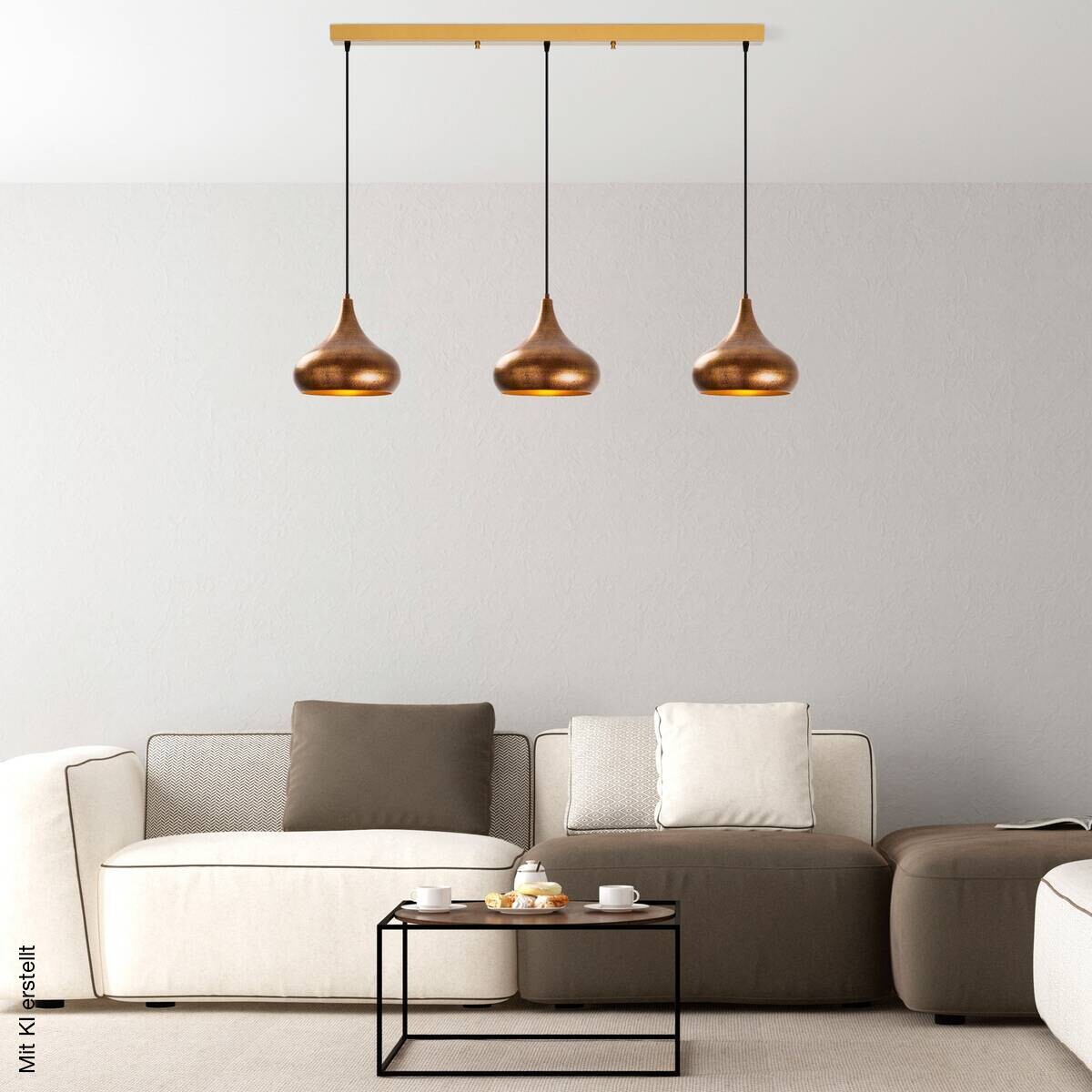 Opviq Pendelleuchte Muba-11553 B/H/T/L: ca. 140x126x30x140 cm E27 3 Brennstellen