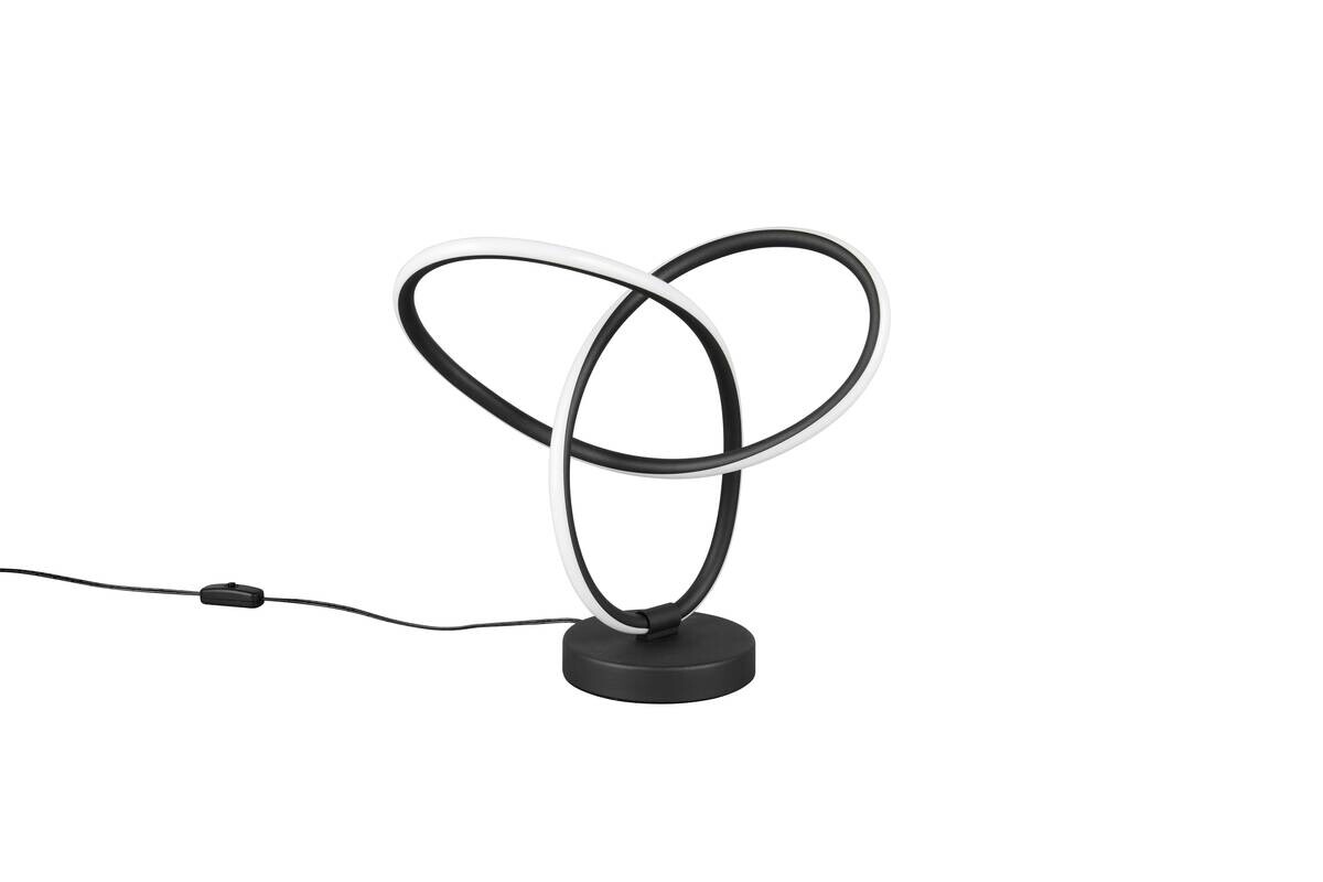 Reality LED-Tischleuchte Lando schwarz Metall B/H/L: ca. 28x12x28 cm
