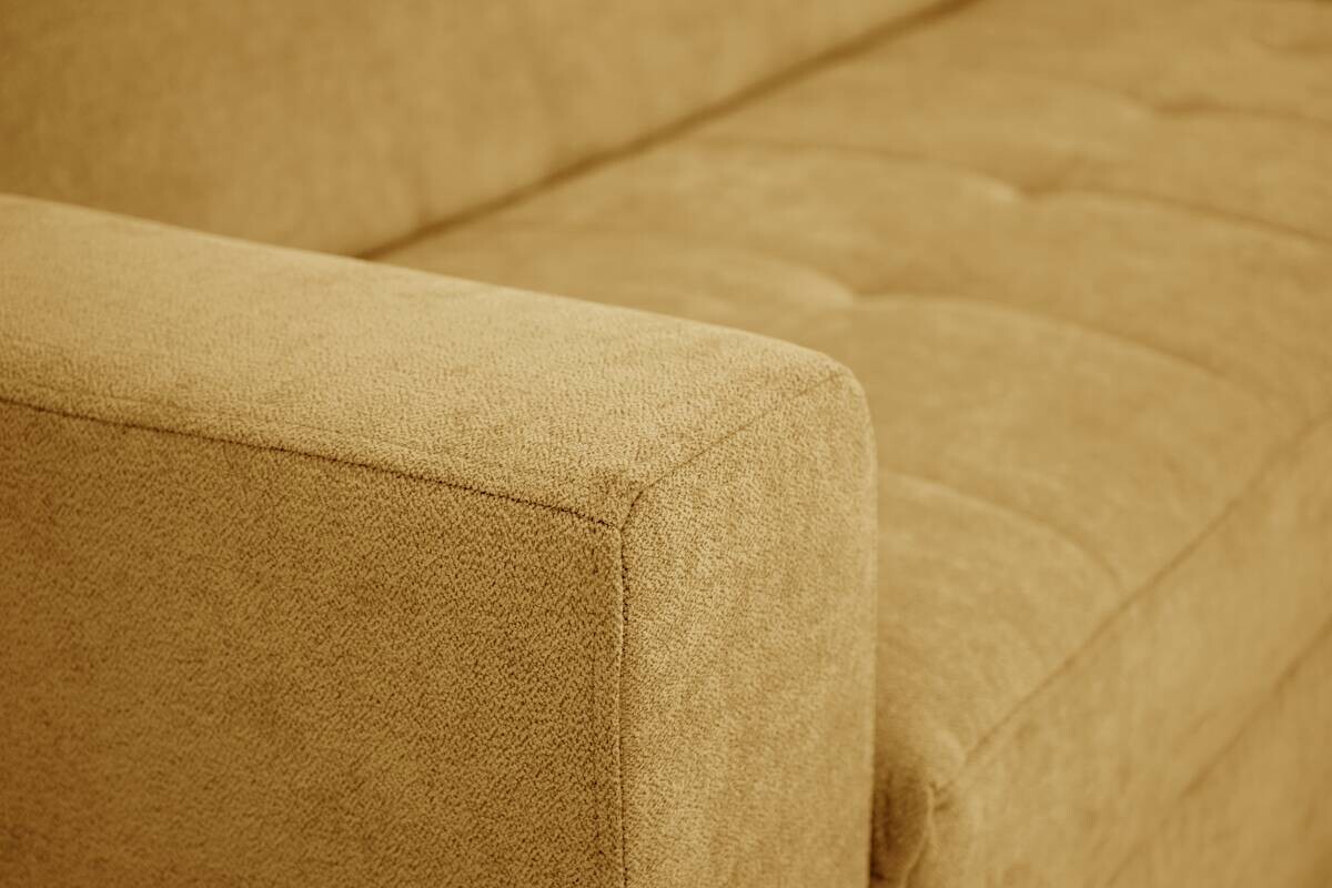 Ecksofa mit Bettfunktion und Bettkasten gelb Microfaser B/T: ca. 238x170 cm