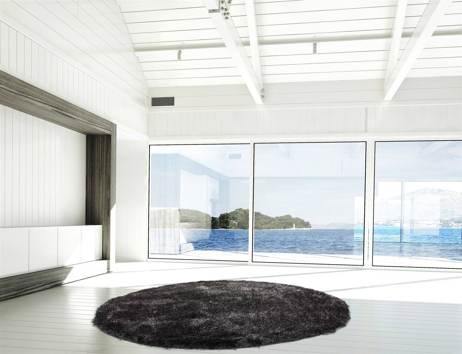 Kayoom Hochflorteppich Diamond 725 anthrazit B/H/L: ca. 120x4x120 cm