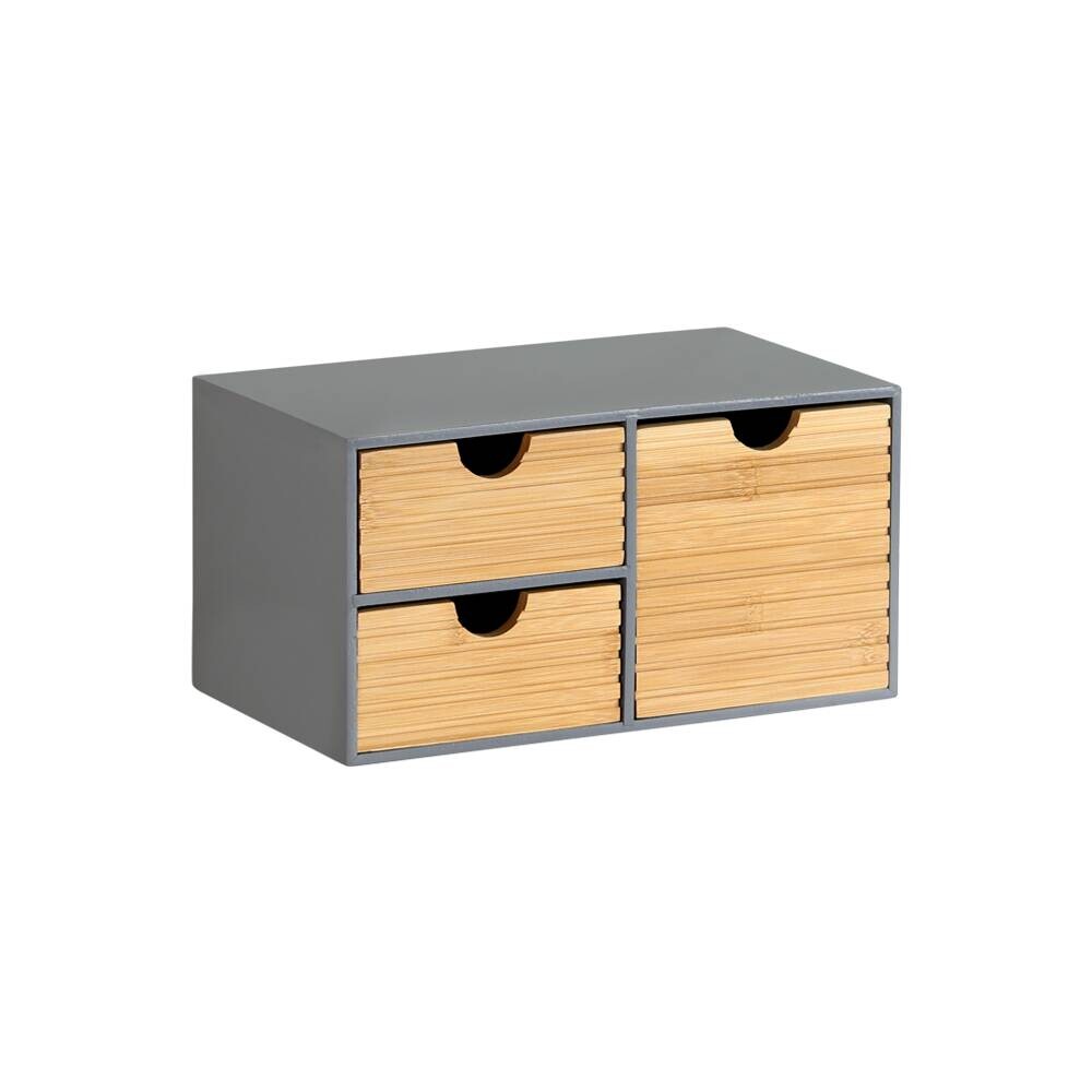 Organizer grau Holz B/H/L: ca. 16x14x27 cm