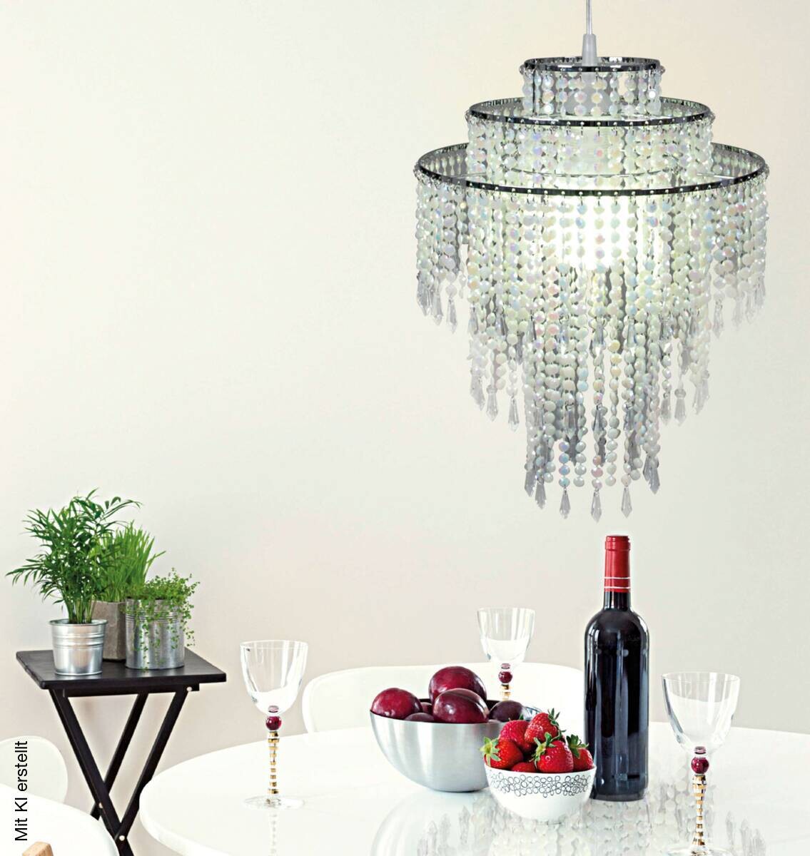 Näve Leuchten Pendelleuchte 7013831 transparent Metall Kunststoff B/H/T: ca. 32x43x32 cm E27 1 Brennstellen