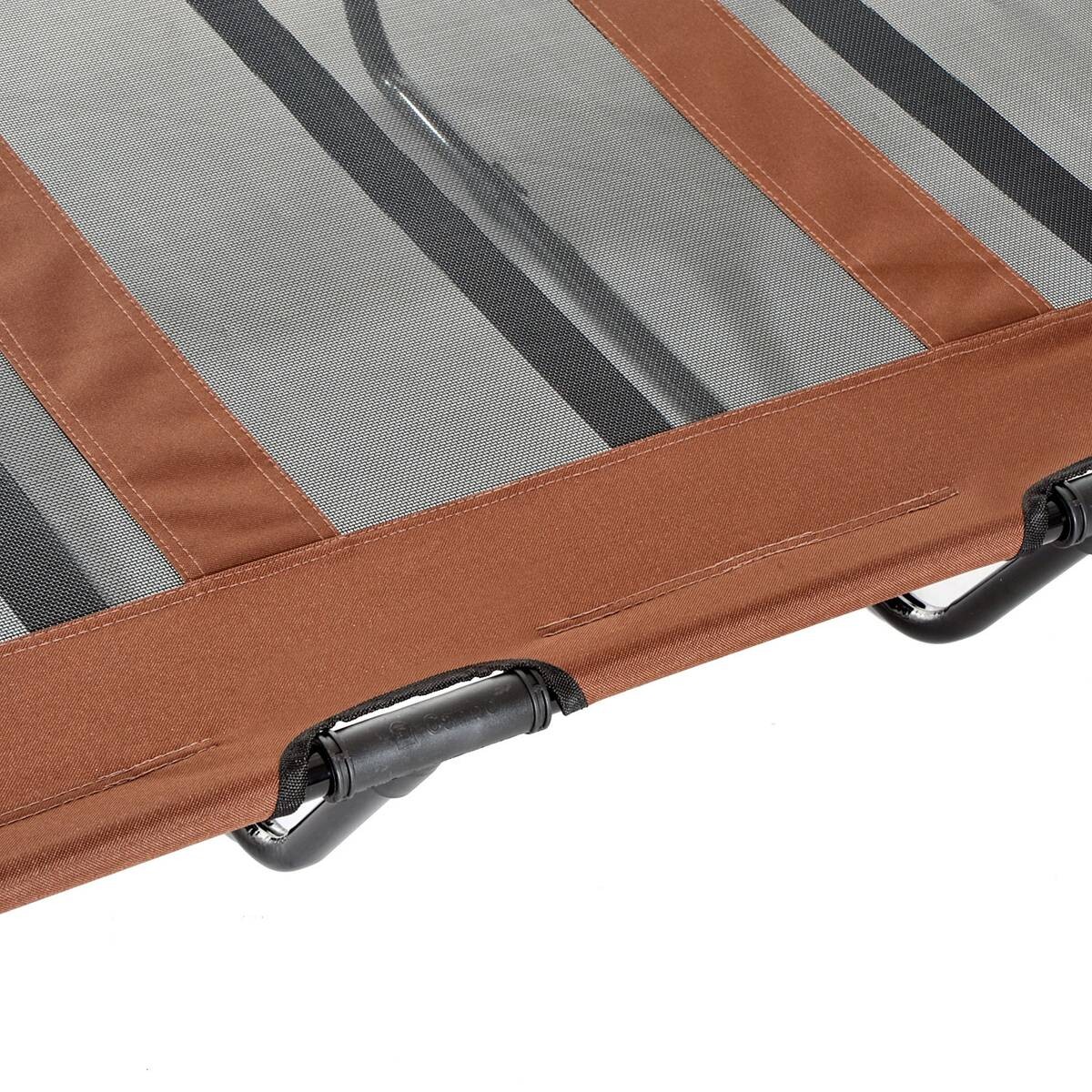 PawHut Hunde Liegeplatz braun Metall B/H/L: ca. 92x23x122 cm