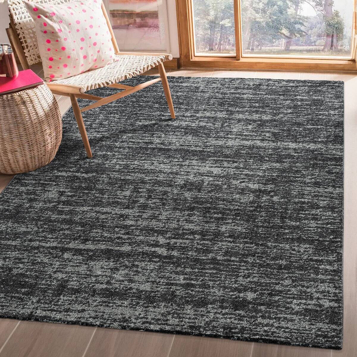 Sanat Kurzflorteppich OSLO schwarz B/L: ca. 160x230 cm