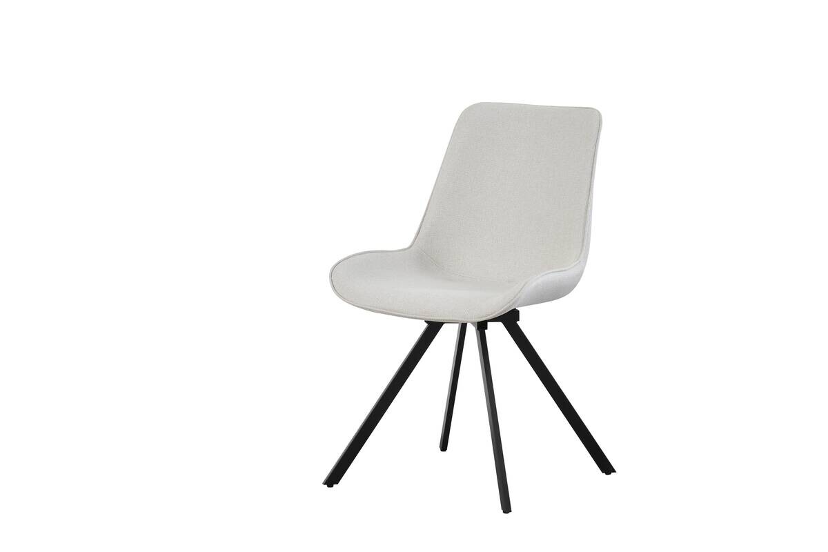 Drehstuhl EMILIA, 2er Set creme Webstoff B/H/T: ca. 52x85x61 cm