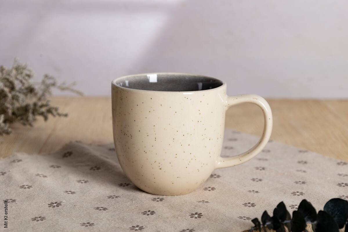 POCOline Kaffeebecher anthrazit Steingut