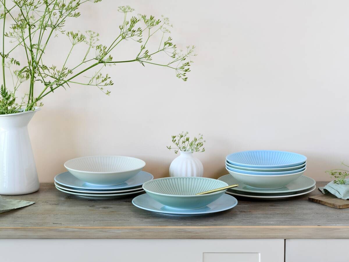 CreaTable Tafelservice Valencia bunt Porzellan 12 tlg.