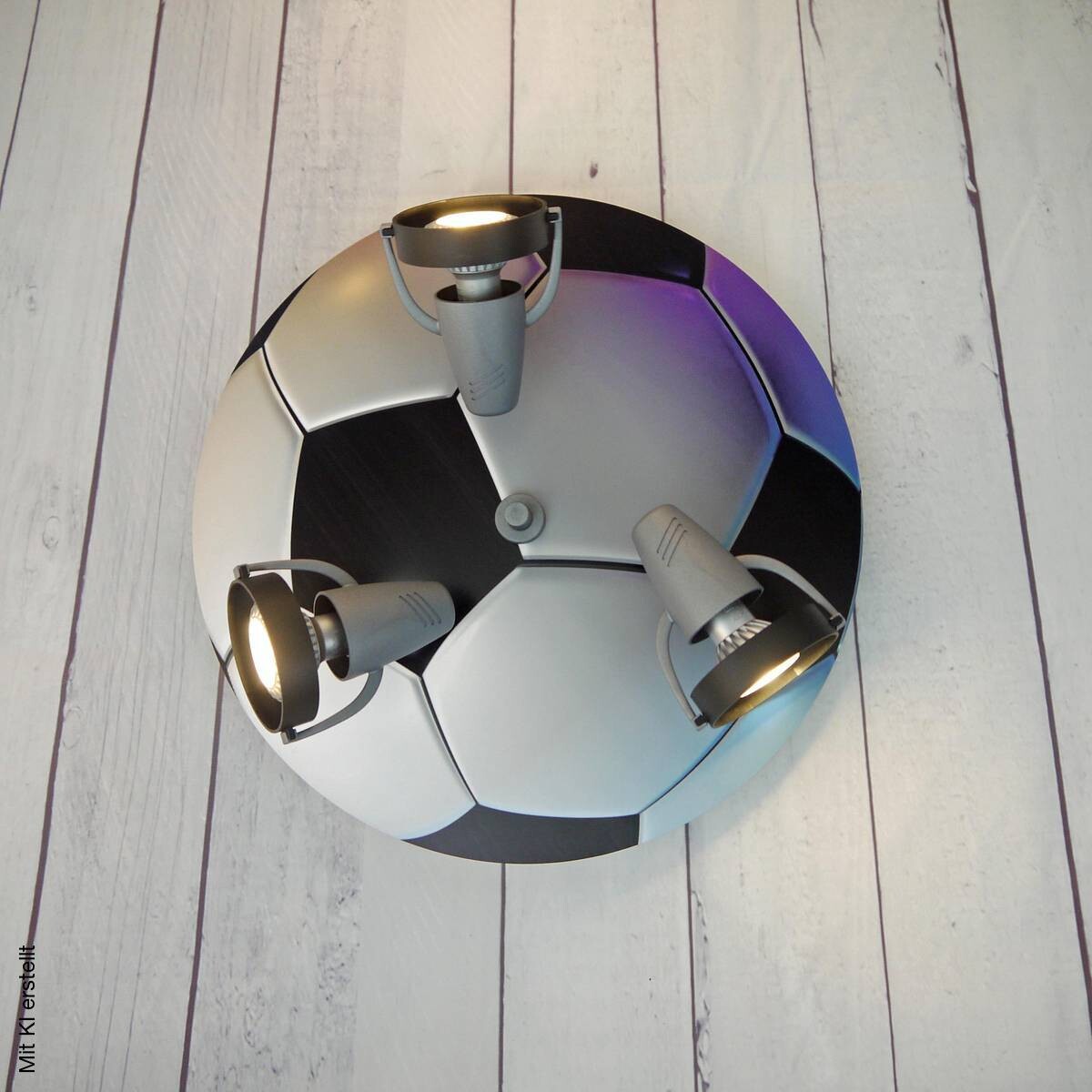 Niermann Fußball-Strahler Fußball 604 schwarz weiß D: ca. 35 cm GU10 3 Brennstellen
